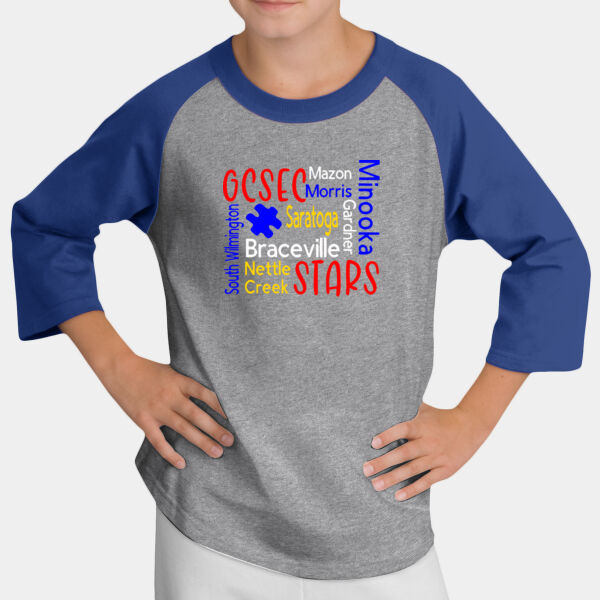 Youth Stars 3/4 Raglan Tee Thumbnail