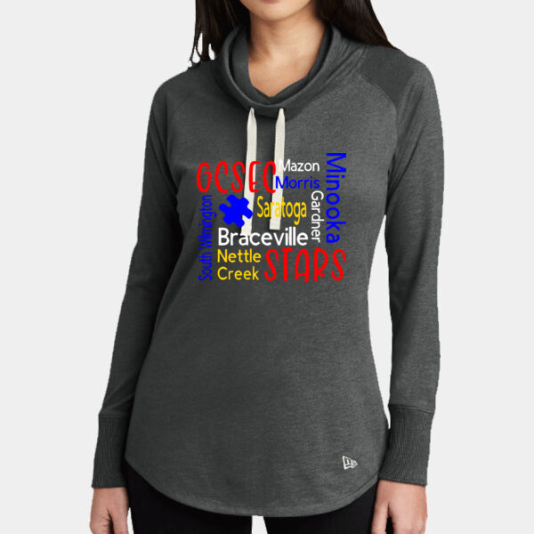 Ladies Stars Cowl Neck Pullover Thumbnail